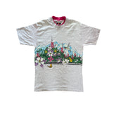 Vintage Gray Floral Hummingbird Single Stitch T-Shirt Size M by Signal Sports